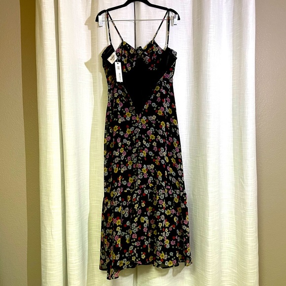 BB DAKOTA BLACK FLORAL MAXI DRESS sz. 10 NEW WITH TAGS - Picture 5 of 9
